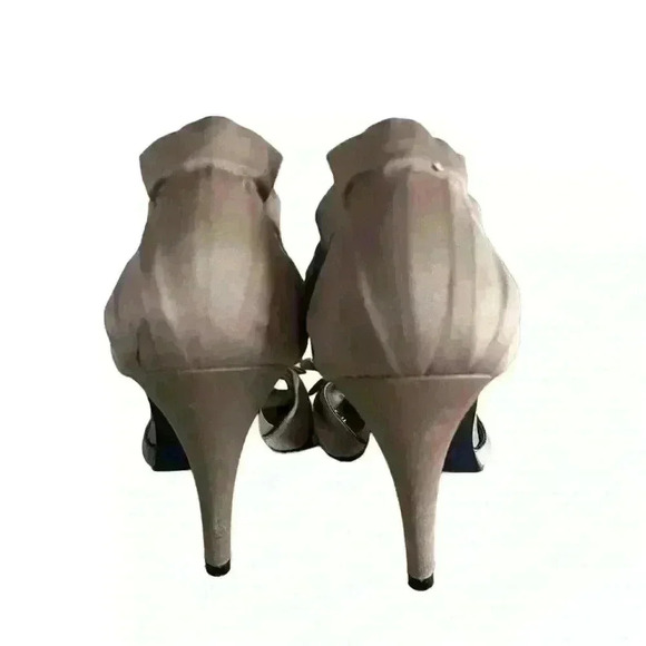 Alfred Sung Satin Heeled Formal with Bow Wedding Party Shoes size 8 women’s - Picture 5 of 6